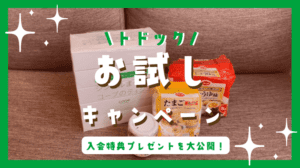 トドックお試しキャンペーンと入会特典プレゼントの中身を一挙大公開！
