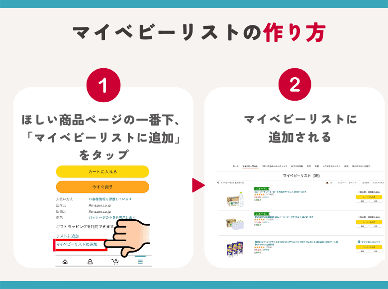 マイベビーリストの作り方