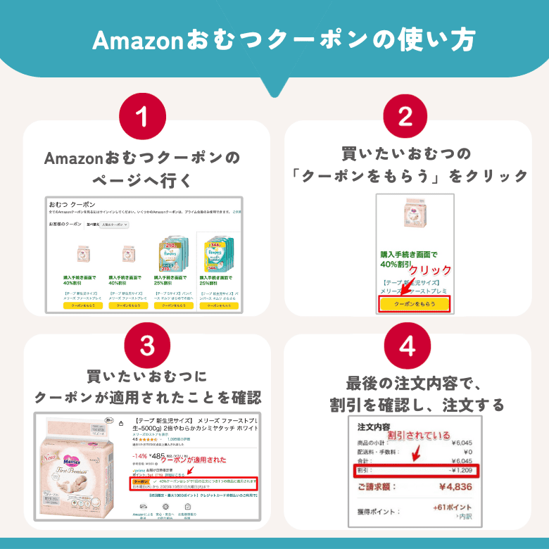 Amazonおむつクーポンの使い方