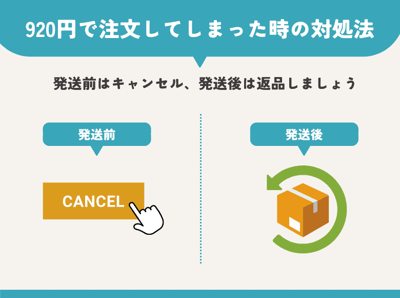 Amazon出産準備お試しboxを920円で注文してしまった時の対処法